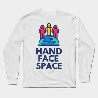 Hand Face Space By Boris Long Sleeve T-Shirt